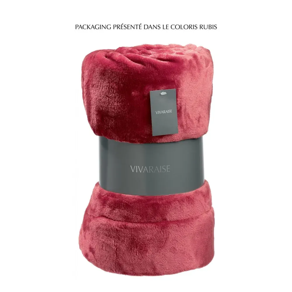 Illustration numéro 3 du produit Plaid en Polyester Rubis 150x200 cm