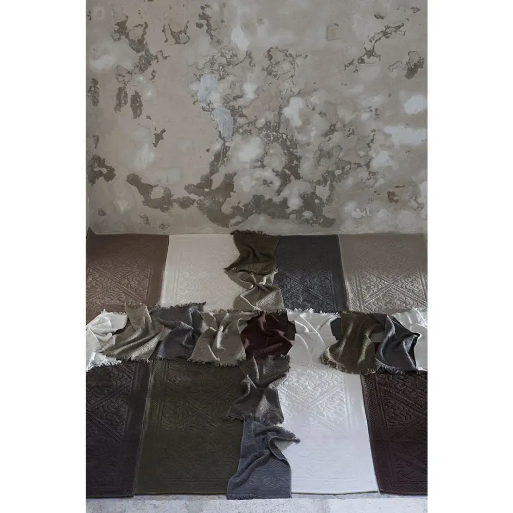 Illustration numéro 3 du produit Tapis de bain en Coton gris 54x110 cm