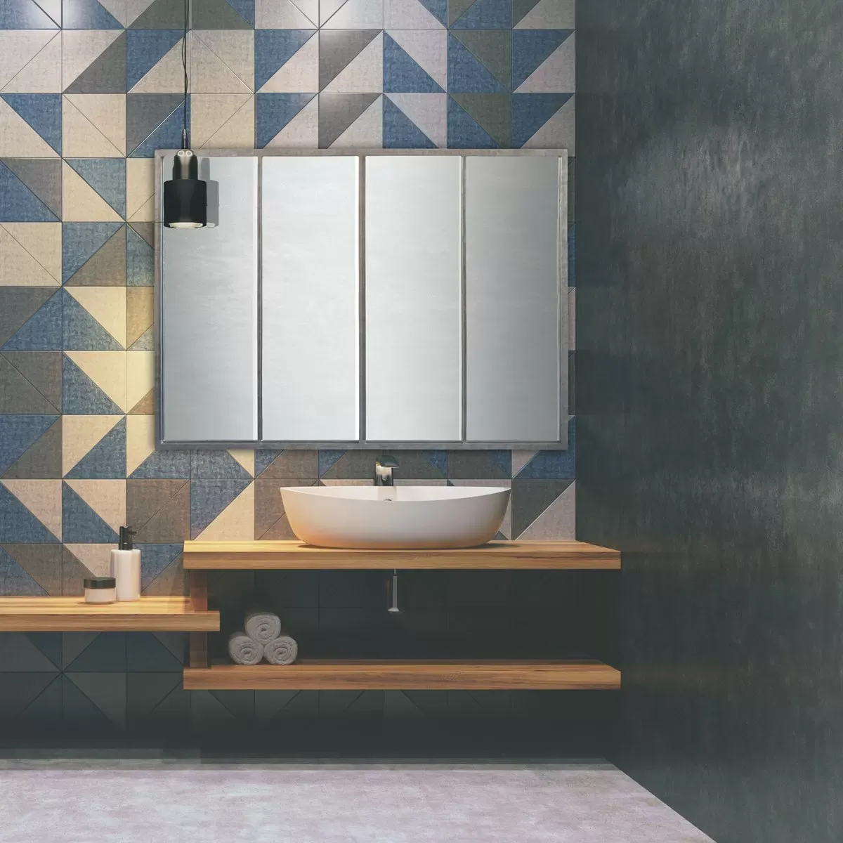 Illustration numéro 3 du produit Miroir atelier verrière 90x120 - Argent