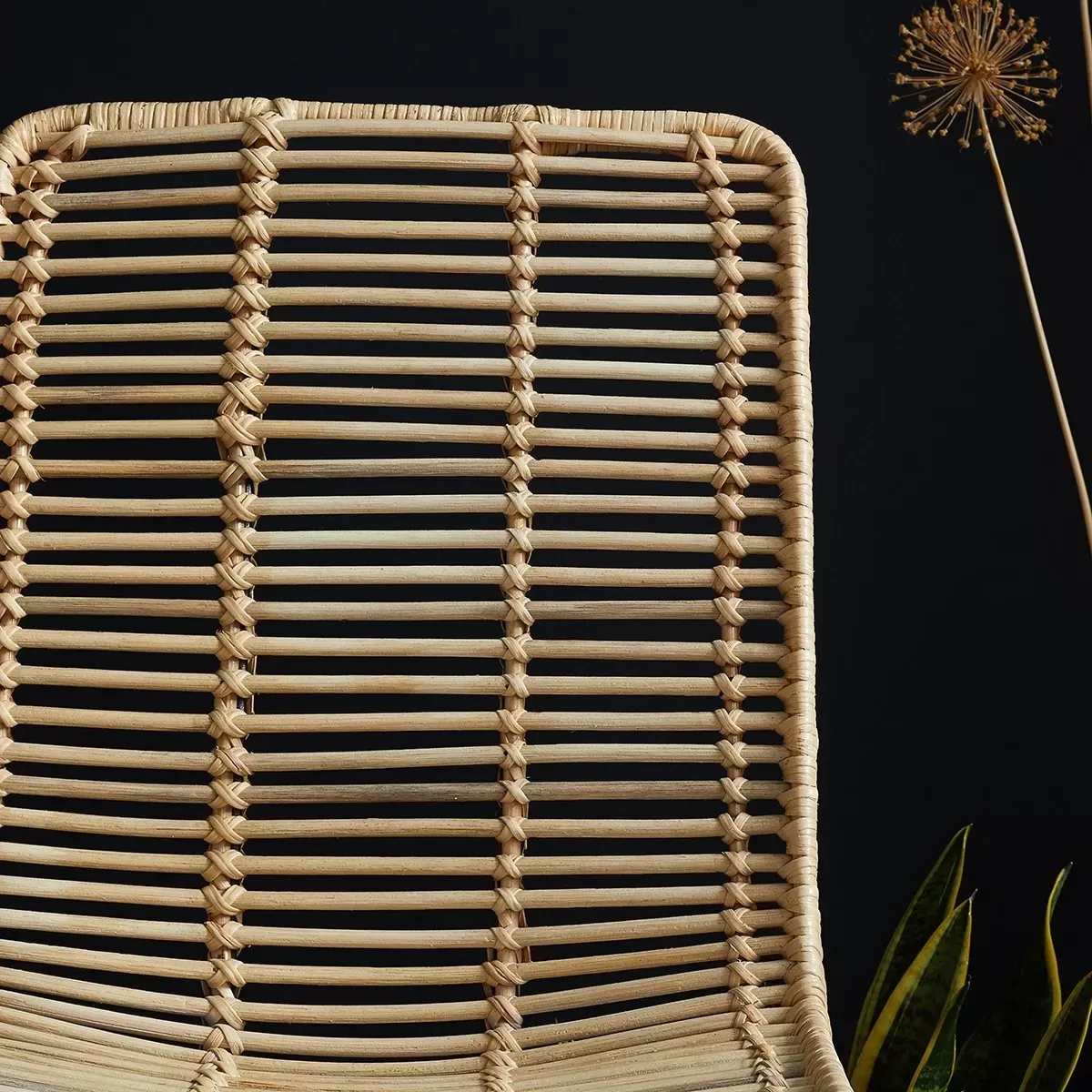 Illustration numéro 3 du produit Chaise en rotin et métal