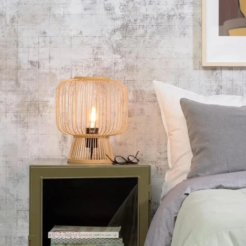 Illustration numéro 3 du produit Lampe de table en bambou naturel H30cm