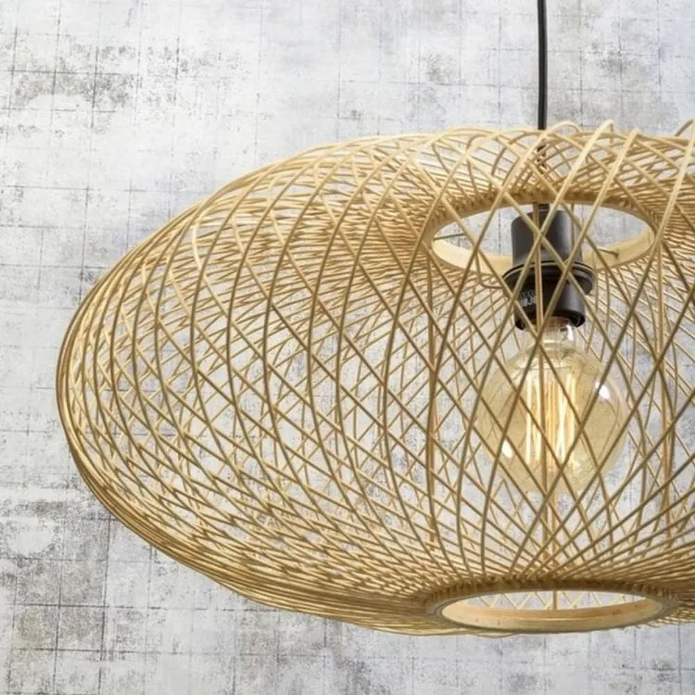 Illustration numéro 3 du produit Lampadaire bambou naturel H176cm
