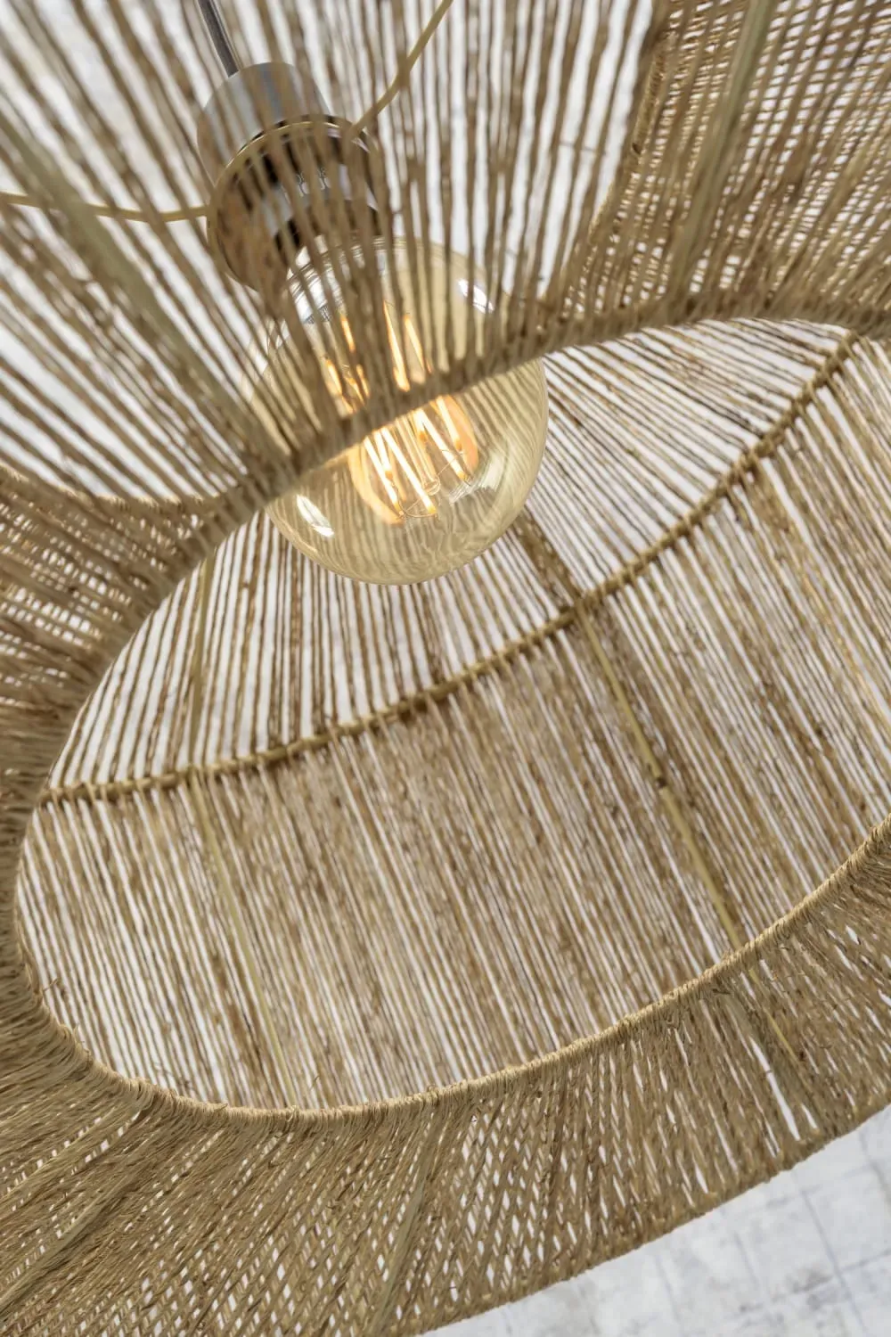 Illustration numéro 3 du produit Lampadaire bambou/jute H207cm