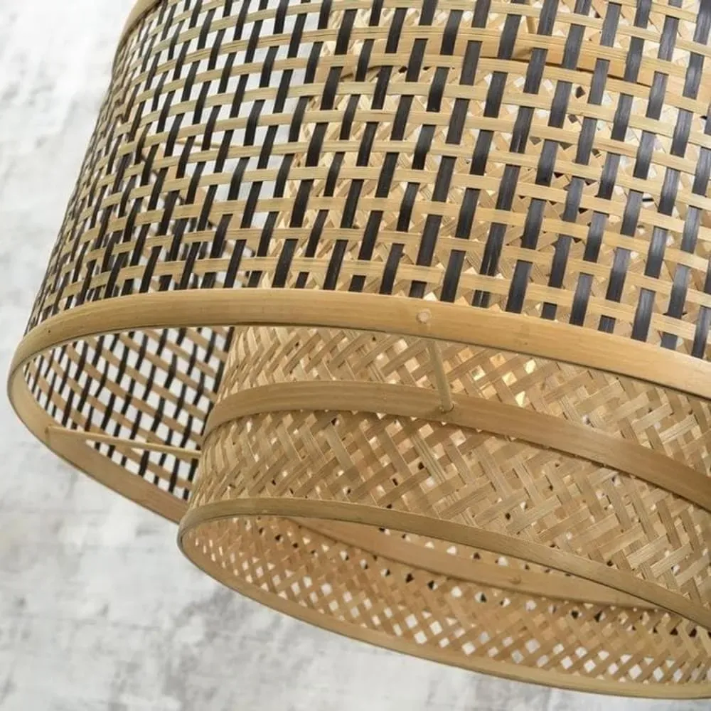 Illustration numéro 3 du produit Lampadaire en bambou naturel H176cm