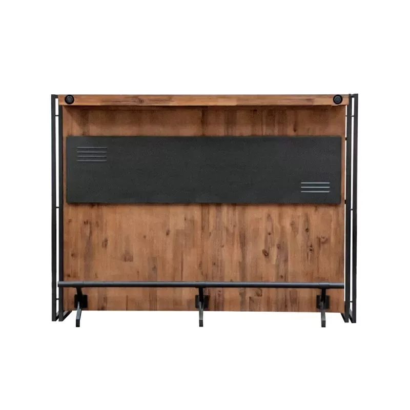 Illustration numéro 3 du produit Bar industriel comptoir 140 cm en bois d'acacia et métal