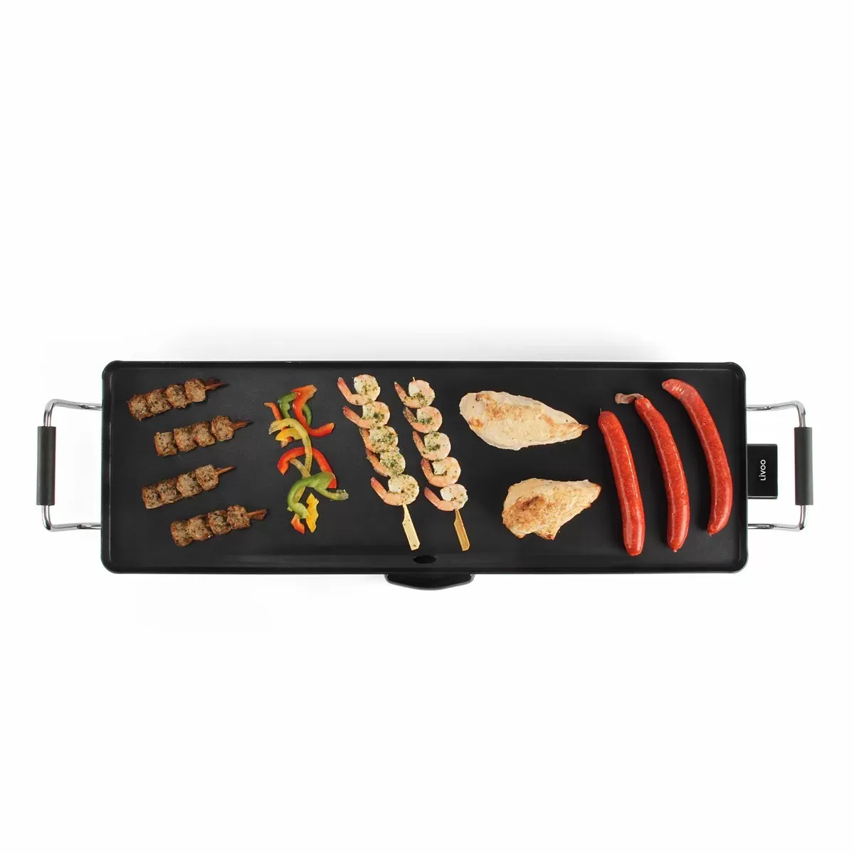 Illustration numéro 3 du produit Plancha Teppan Yaki grill 90 cm en métal noir
