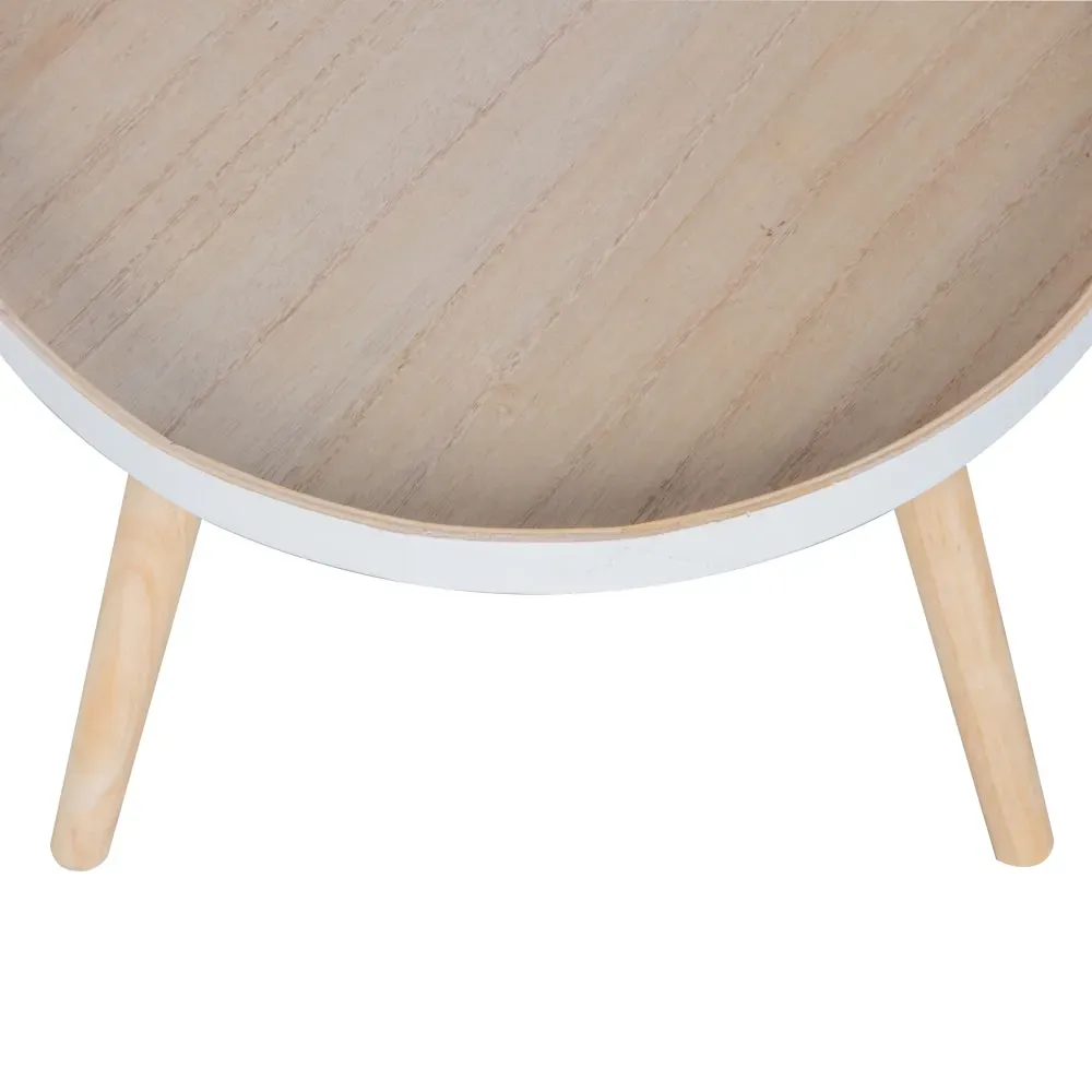 Illustration numéro 3 du produit Table d'appoint Rond MDF en Bois de Frêne