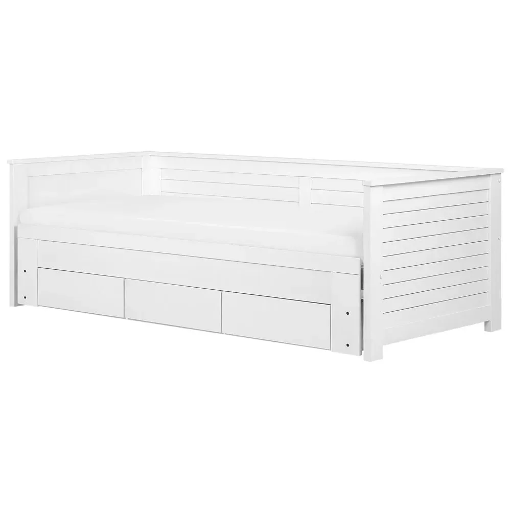 Illustration numéro 3 du produit Lit gigogne en bois blanc 90x200