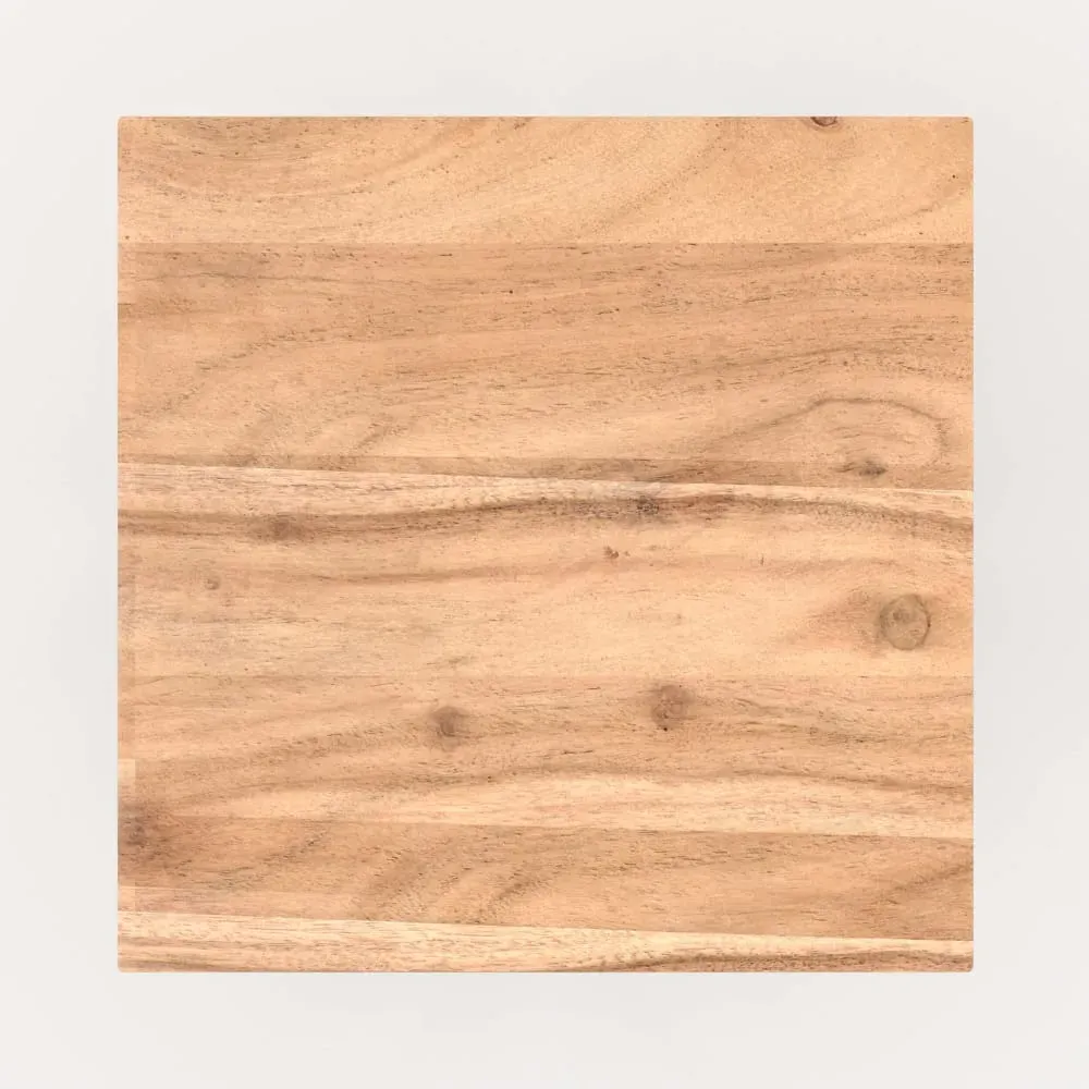 Illustration numéro 3 du produit Grande sellette en bois d'acacia et métal