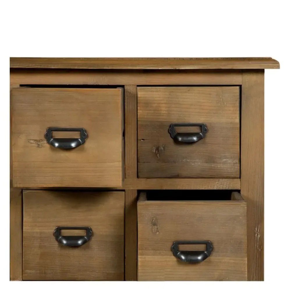 Illustration numéro 3 du produit Buffet en bois recyclé 18 tiroirs