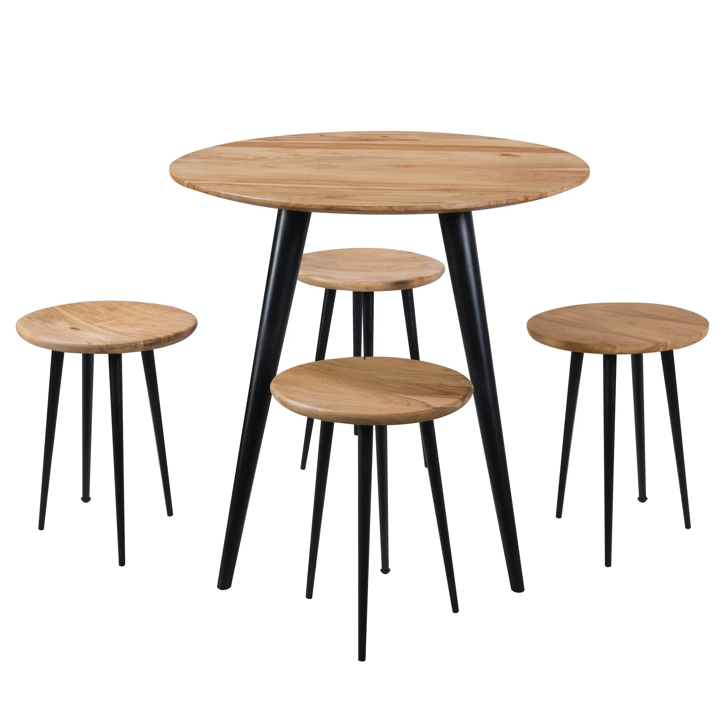 Illustration numéro 3 du produit Tabouret rond en bois d'acacia