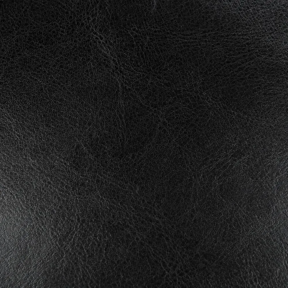 Illustration numéro 3 du produit Fauteuil noir en croute de cuir enduite