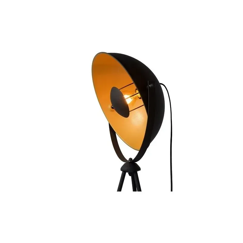 Illustration numéro 3 du produit Lampadaire Led métal noir/doré H148cm
