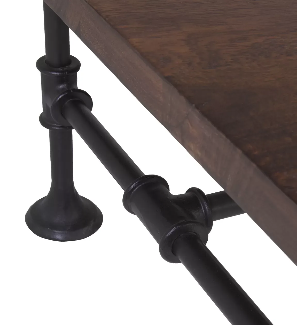 Illustration numéro 3 du produit Table en bois et fer noir L 120 cm