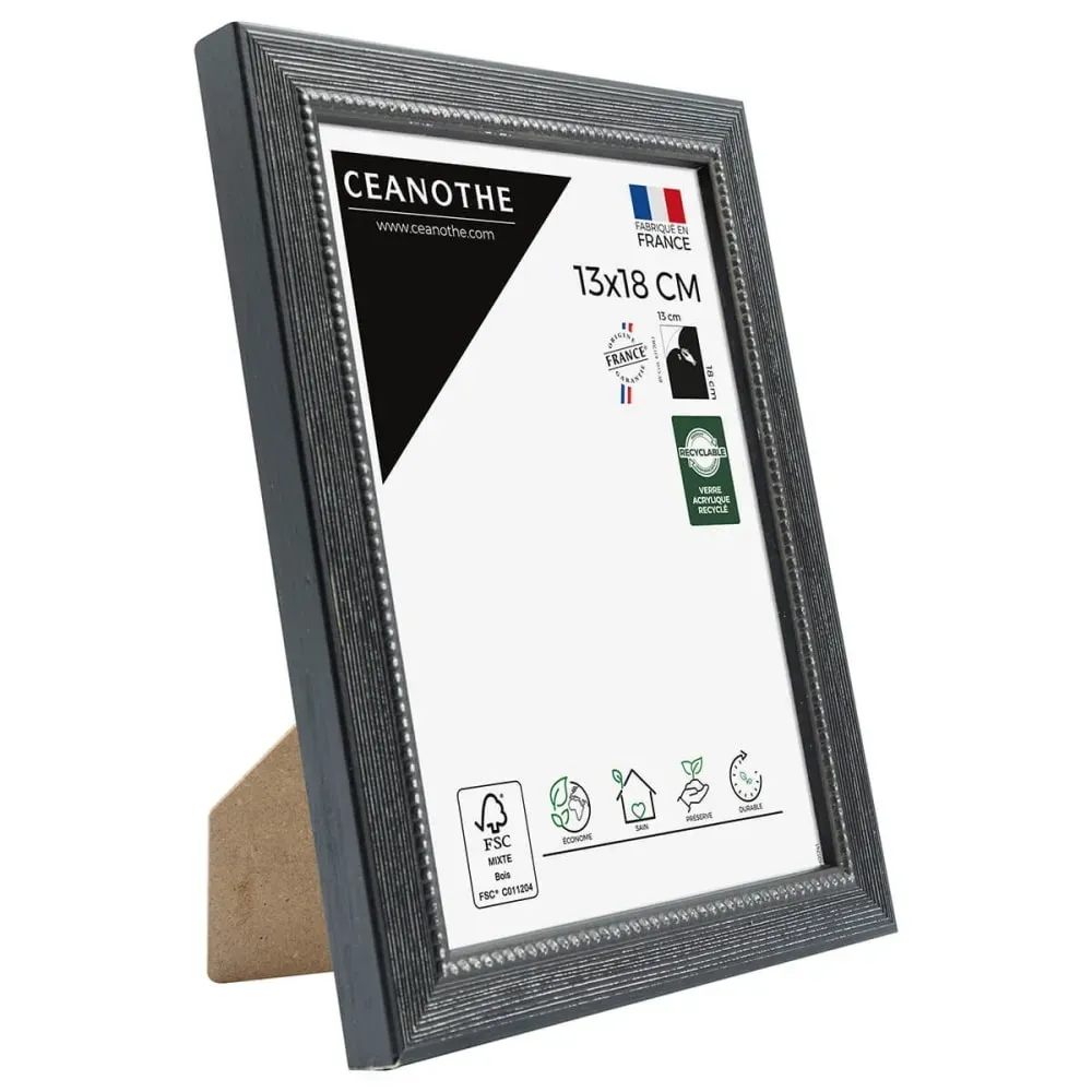 Illustration numéro 3 du produit Cadre photo Perle noir 13x18 cm