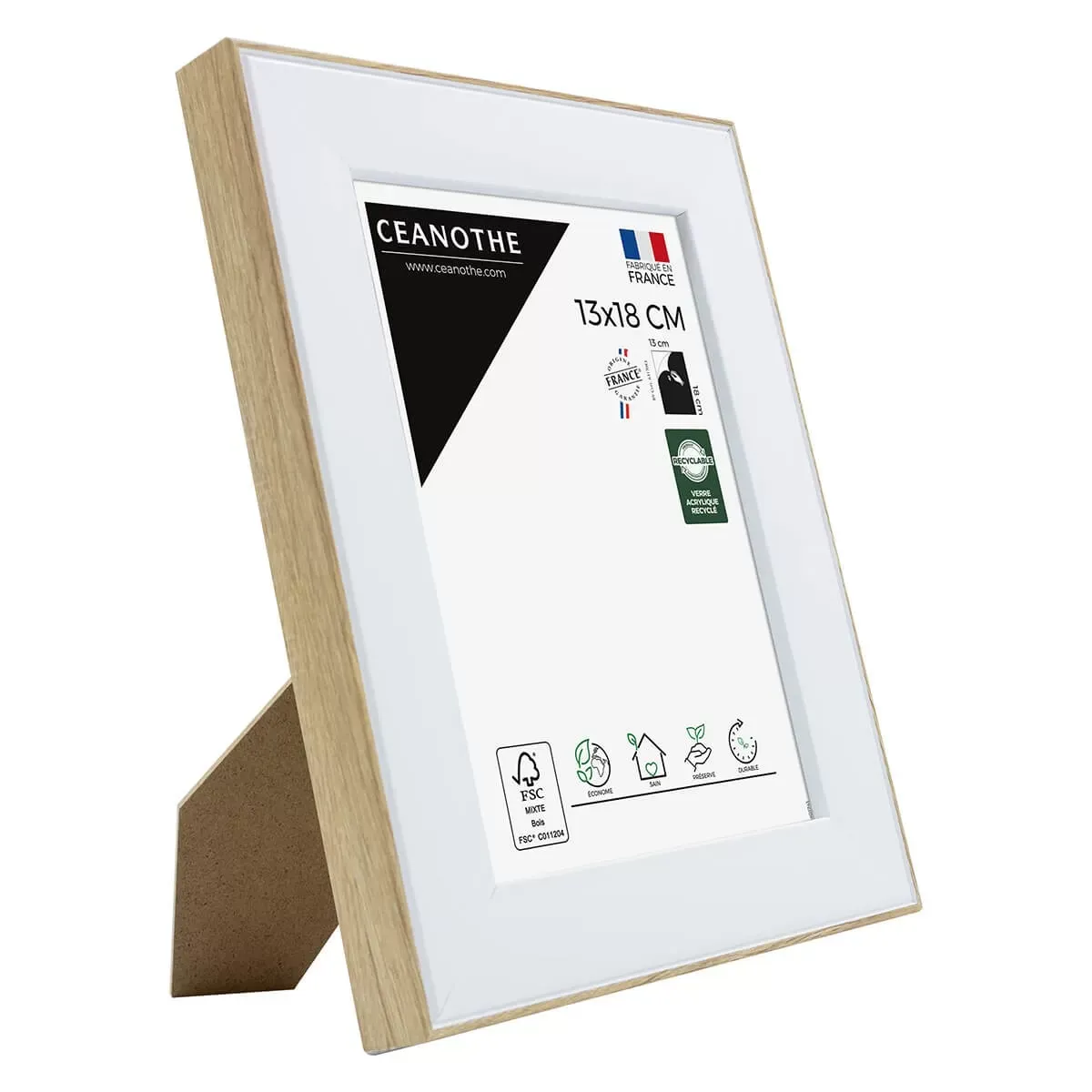 Illustration numéro 3 du produit Cadre photo brut 13x18 cm résine recyclée
