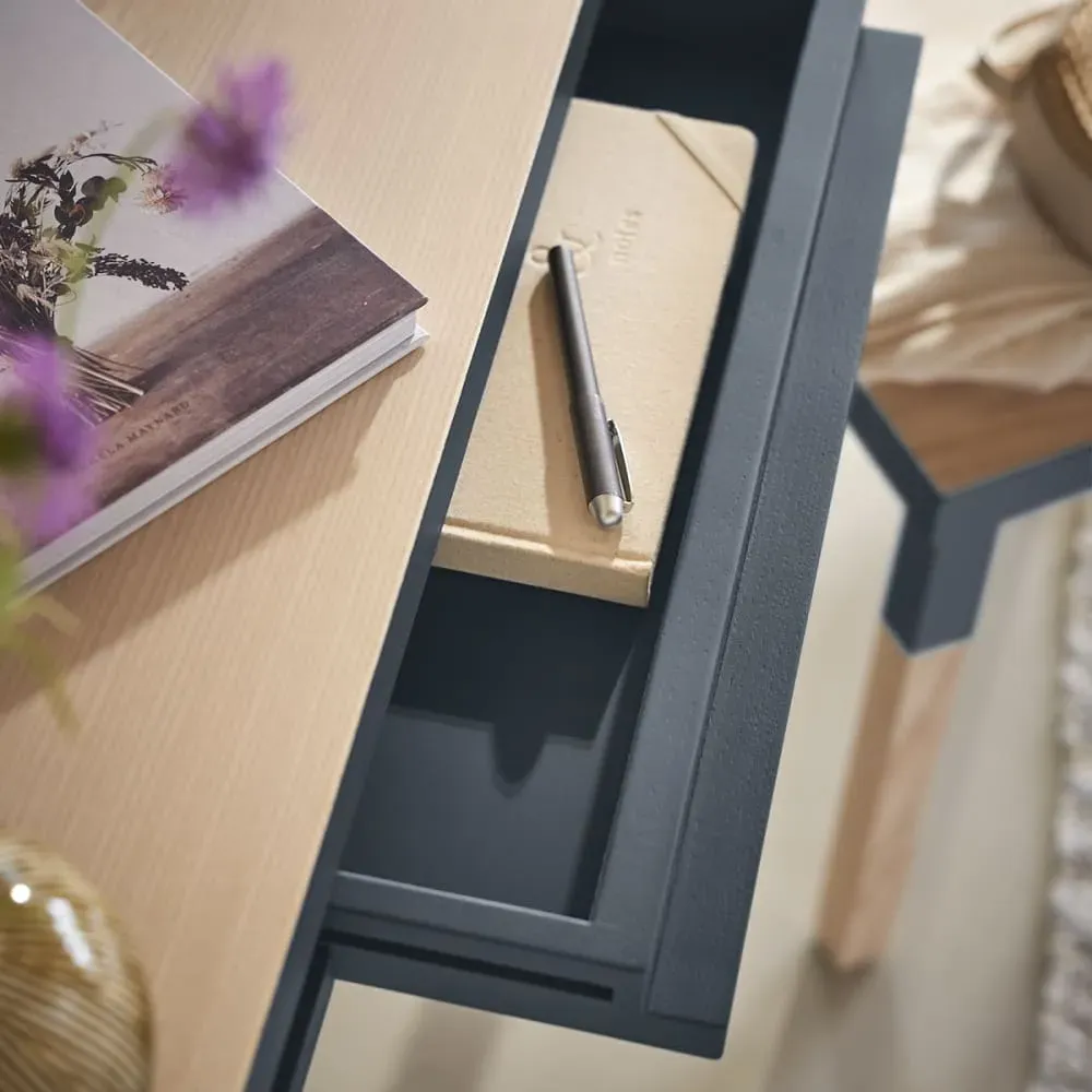 Illustration numéro 3 du produit Bureau Console rectangulaire 140 cm, 100% frêne massif