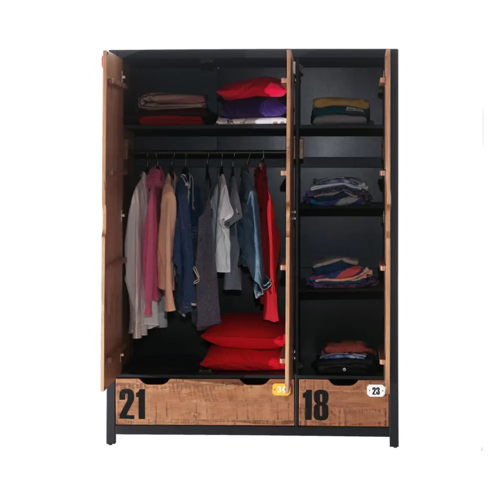 Illustration numéro 3 du produit Vipack ALEX Armoire 3 portes pin massif