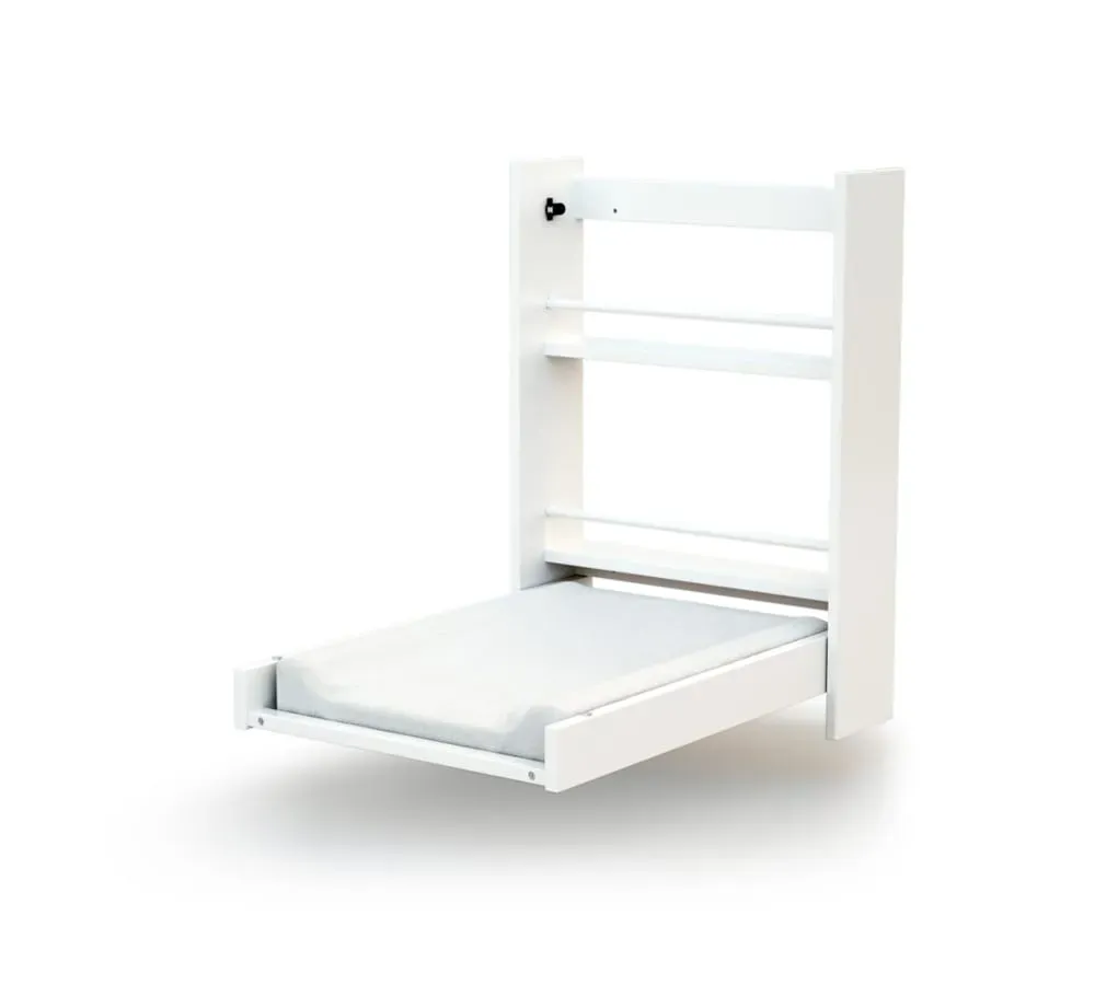 Illustration numéro 3 du produit Table à langer murale rabattable en bois Blanc