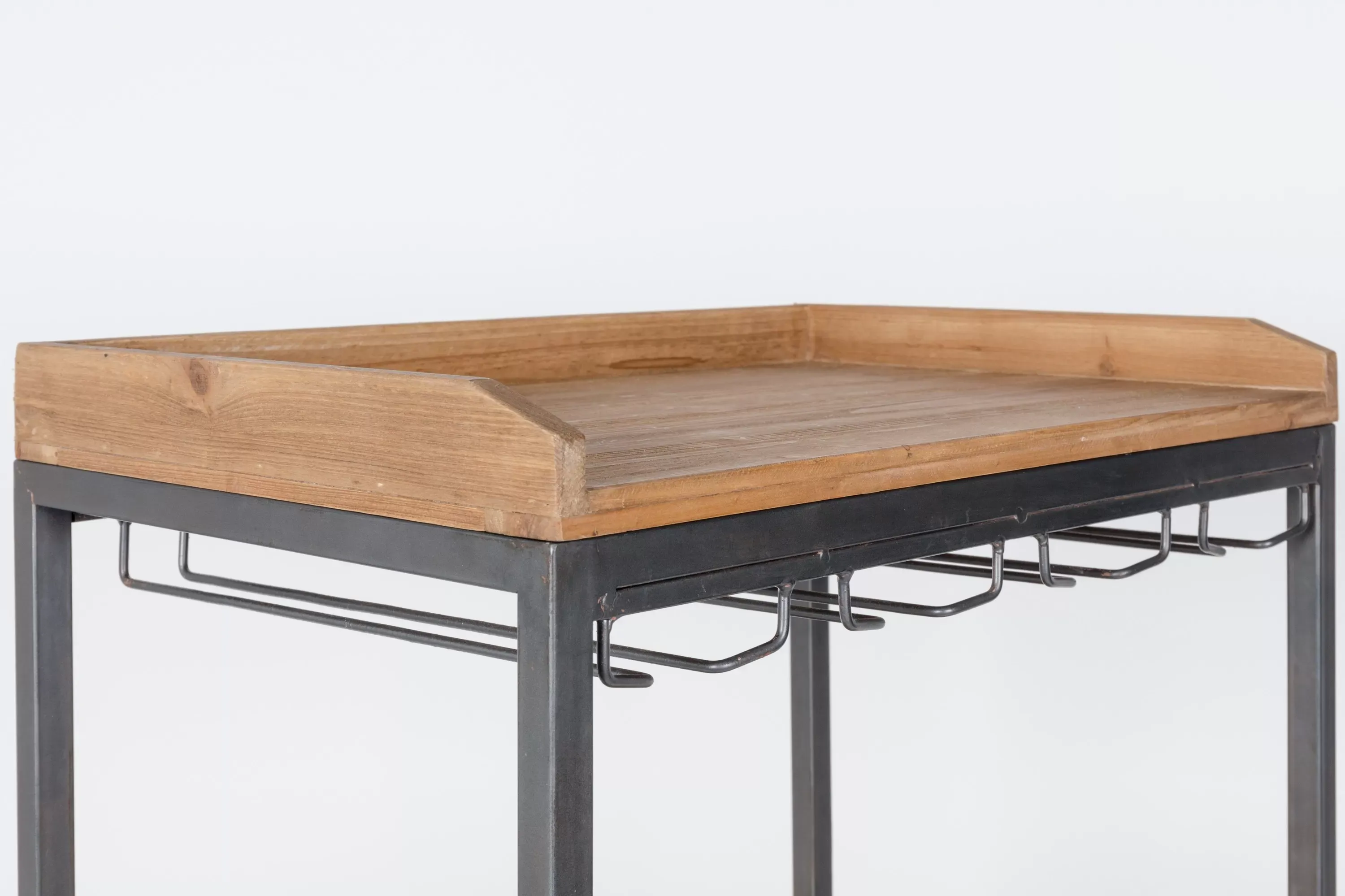 Illustration numéro 3 du produit Meuble bar vintage en bois et métal