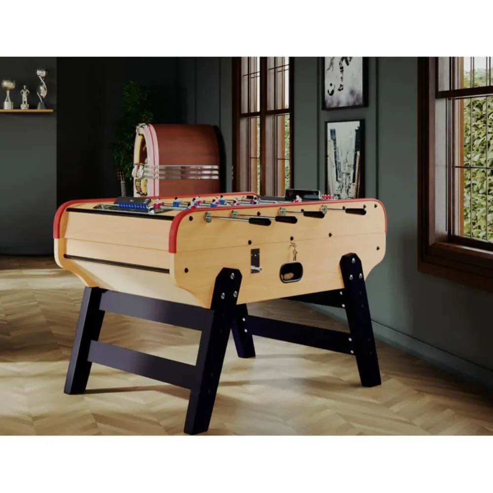 Illustration numéro 3 du produit Bistrot - Baby foot avec monnayeur en bois clair