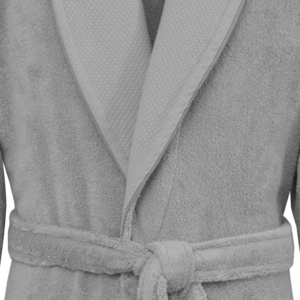 Illustration numéro 3 du produit Peignoir en Coton gris L cm