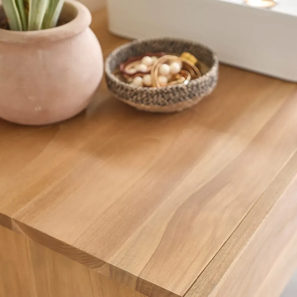 Illustration numéro 3 du produit Meuble double vasque en teck massif 135 cm