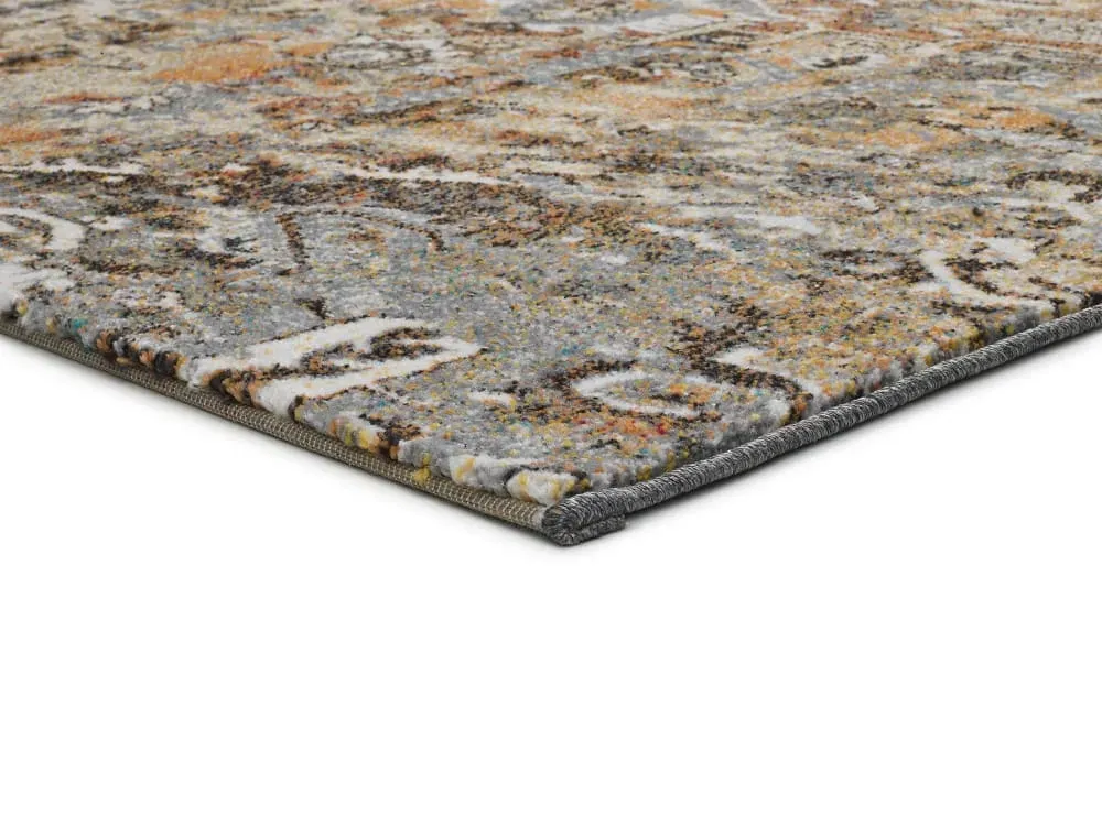 Illustration numéro 3 du produit Tapis abstrait rouille/beige/gris 80x150 cm