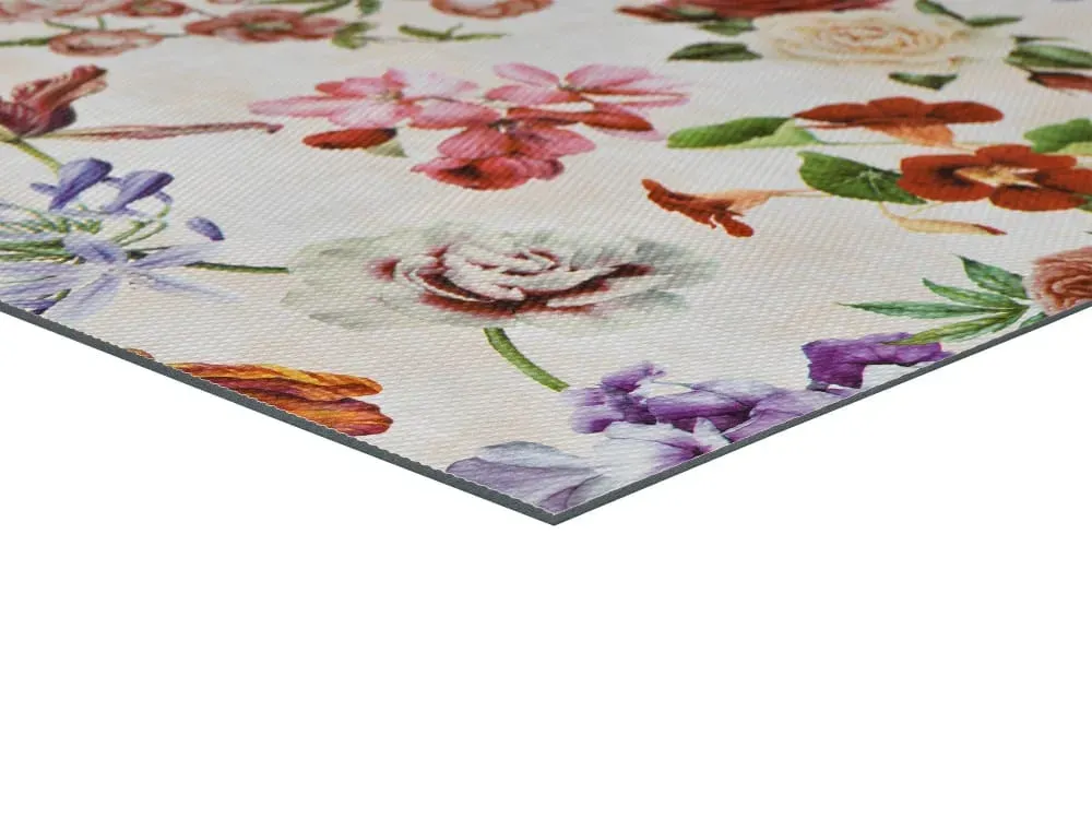 Illustration numéro 3 du produit Tapis de cuisine lavable fleurs blanc/multicolore 48x200 cm