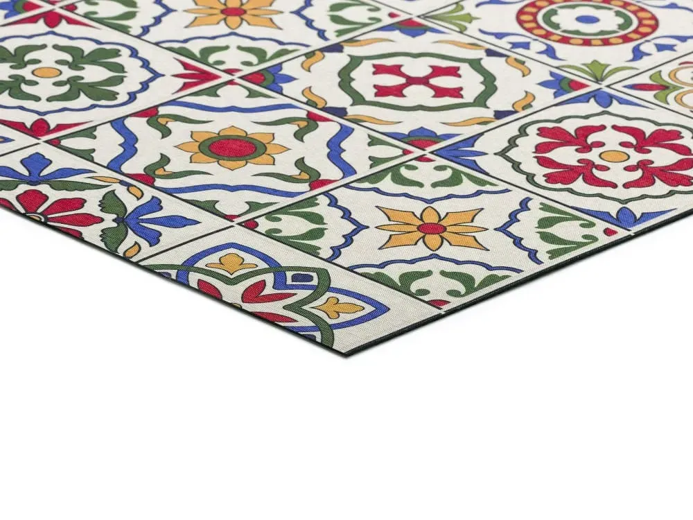 Illustration numéro 3 du produit Tapis de cuisine lavable bohème multicolore 52x100 cm