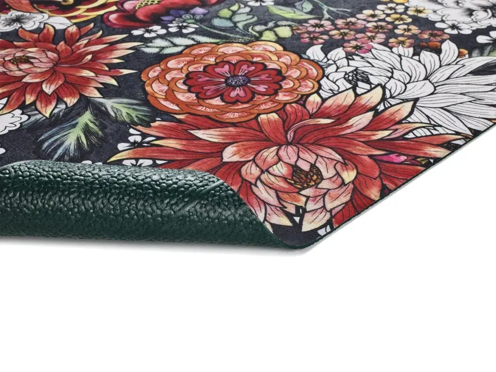 Illustration numéro 3 du produit Tapis de cuisine lavable fleurs multicolore 52x200 cm