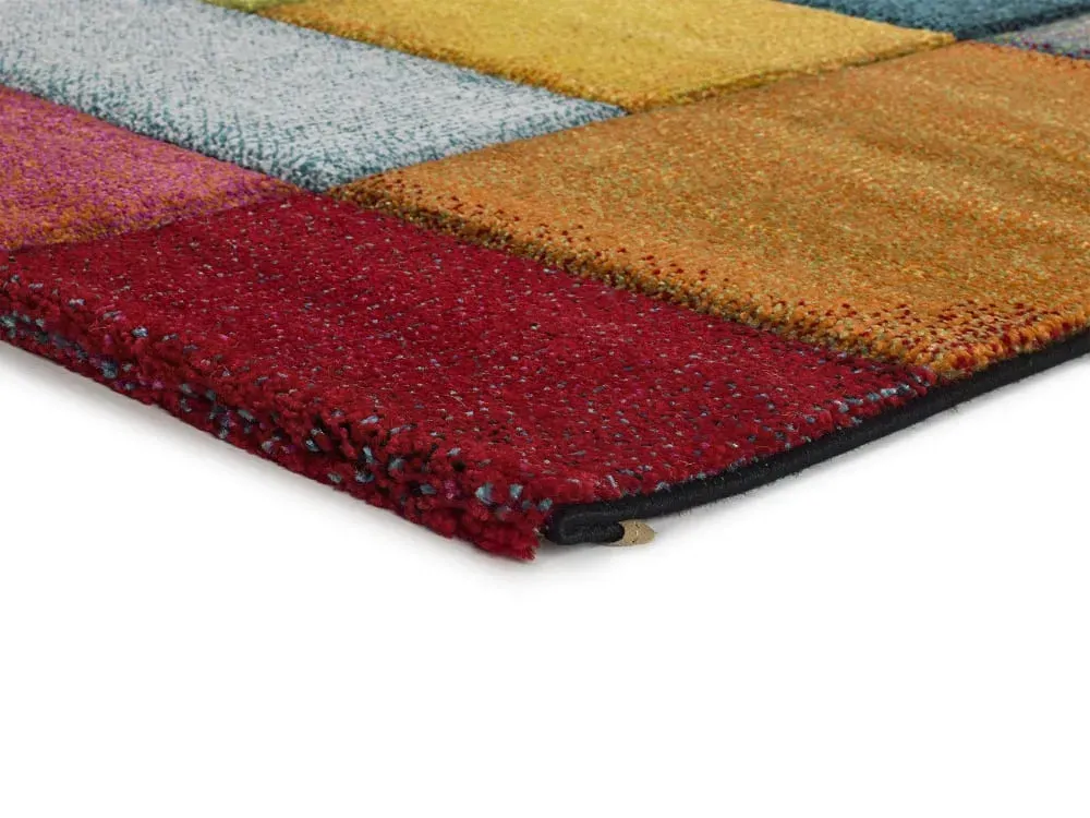 Illustration numéro 3 du produit Tapis géométrique multicolore 120x170 cm