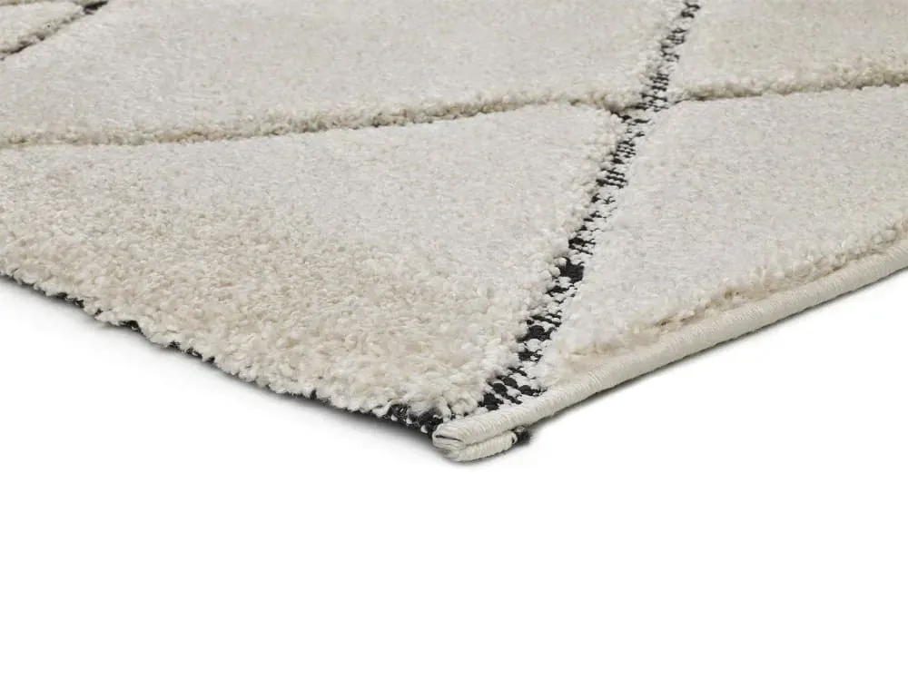 Illustration numéro 3 du produit Tapis double hauteur noir et blanc 120x170 cm