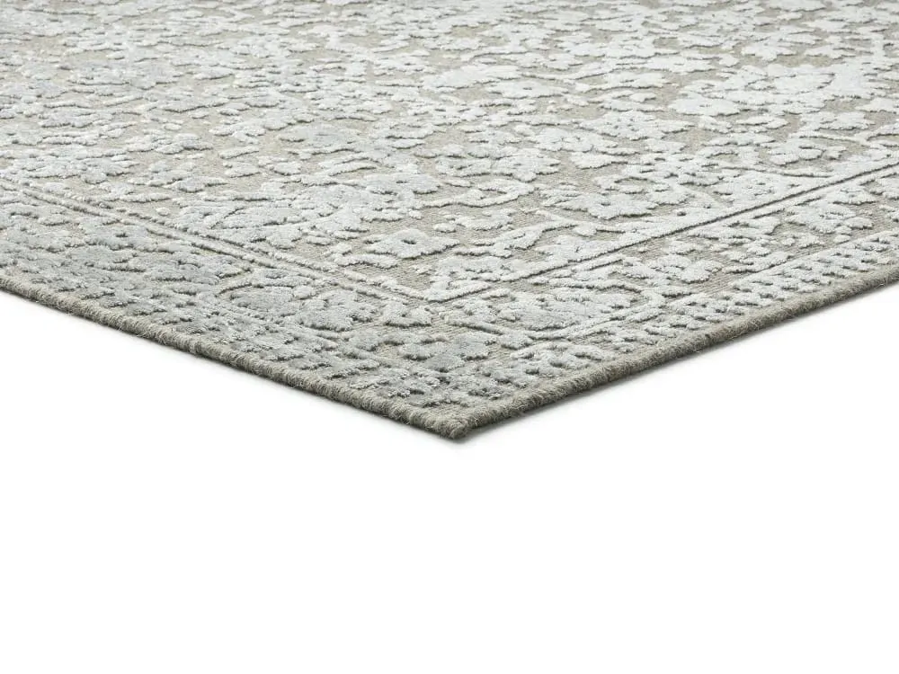 Illustration numéro 3 du produit Tapis en laine vintage argent  160x230 cm