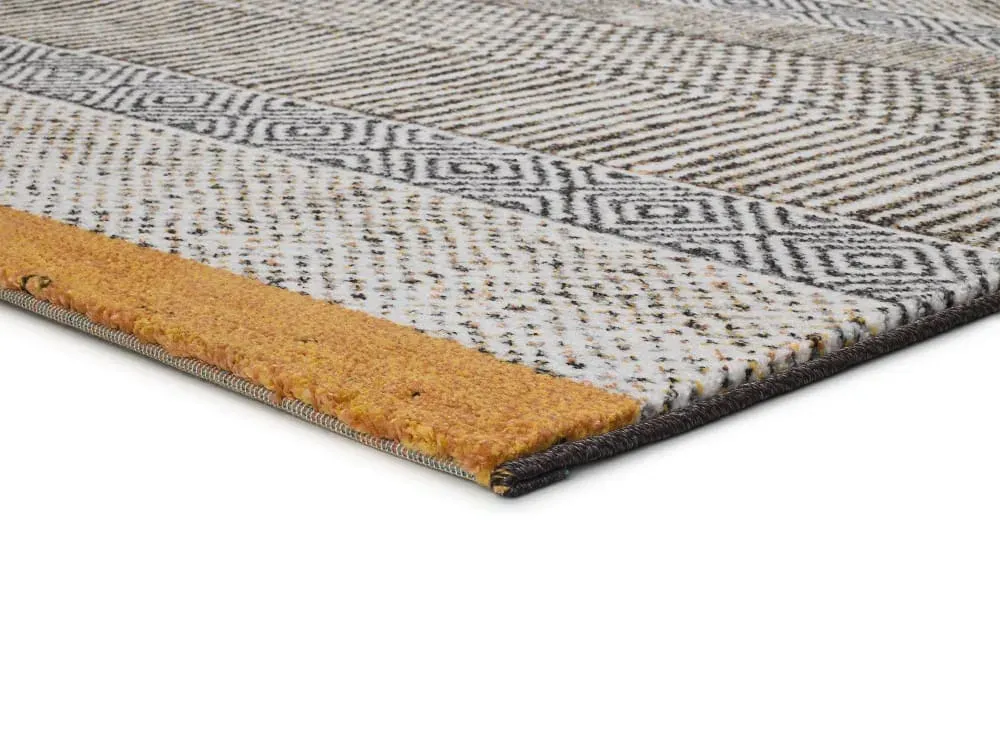 Illustration numéro 3 du produit Tapis ethnique gris/beige 80x150 cm