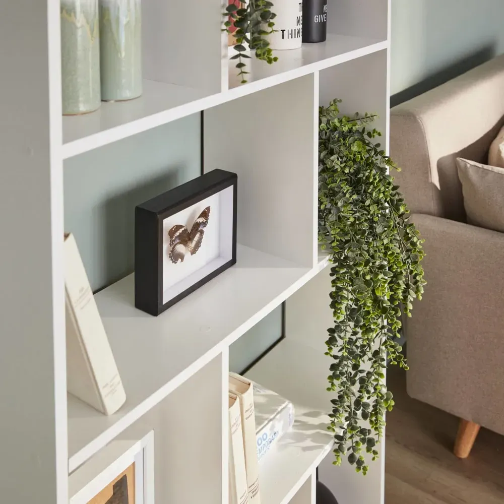 Illustration numéro 3 du produit Bibliothèque design asymétrique, 5 étagères, 10 compartiments