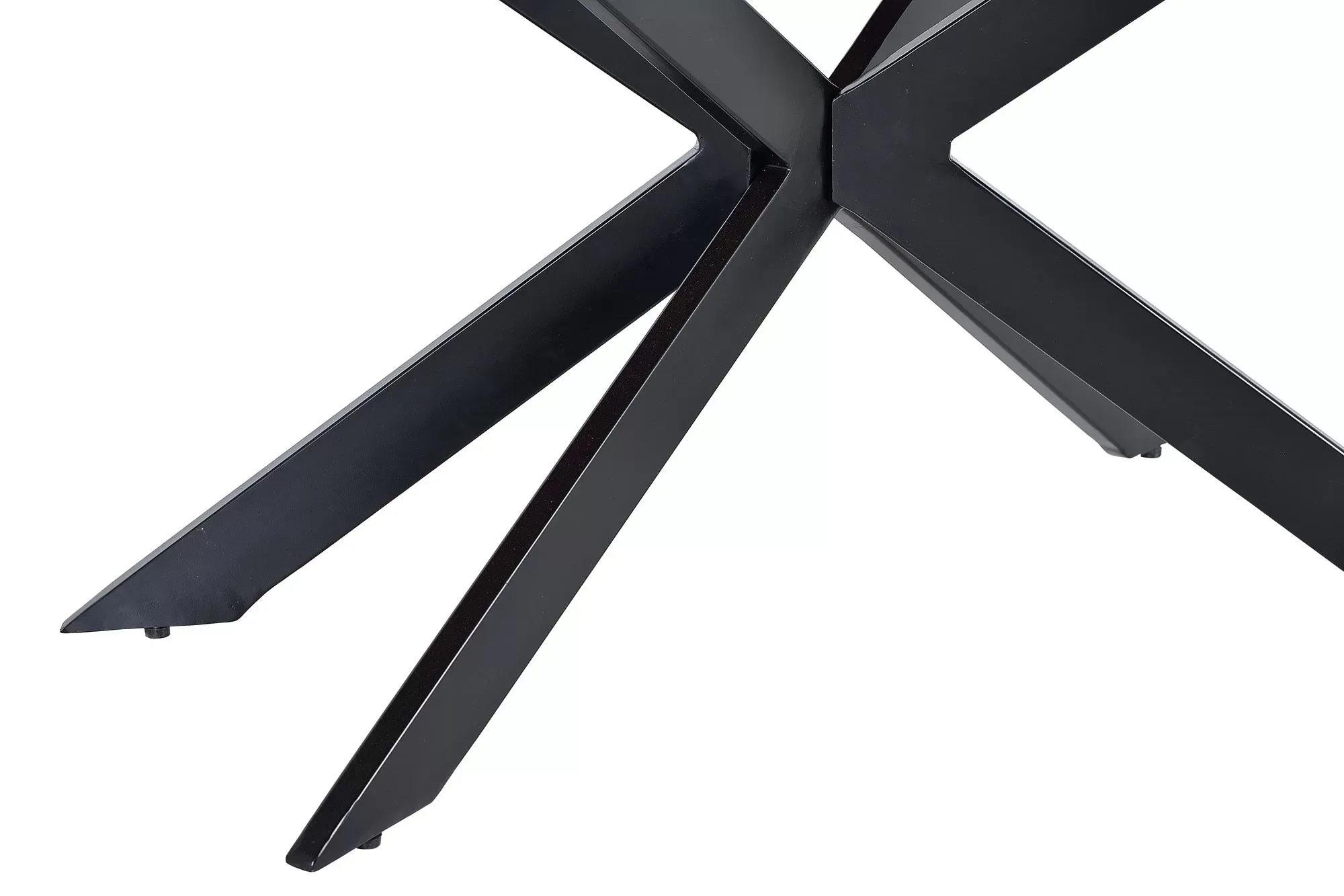 Illustration numéro 3 du produit Table à manger en bois d'acacia naturel et pieds en métal noir