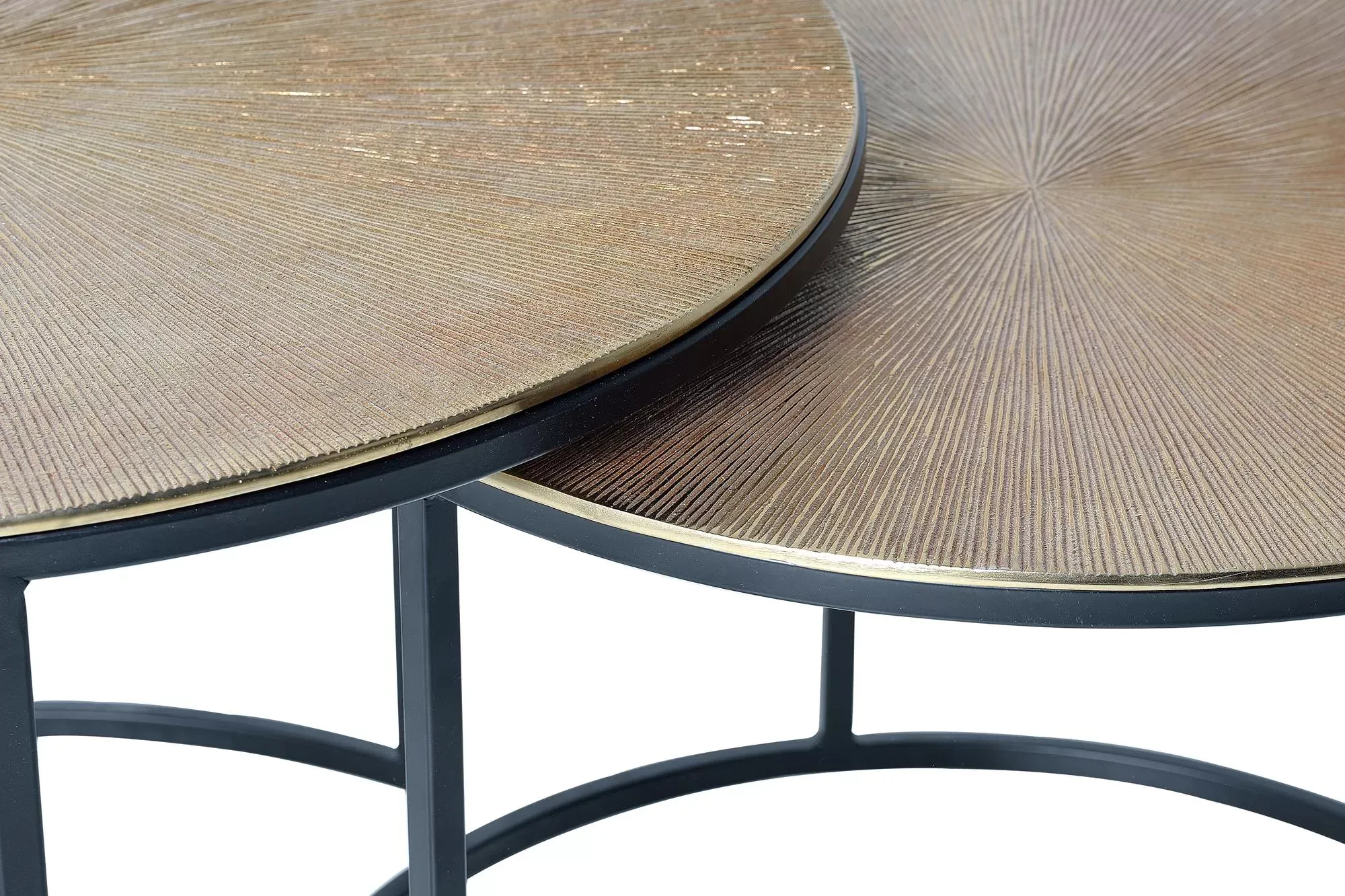 Illustration numéro 3 du produit Table basse plateau bronze et pieds métal bronze