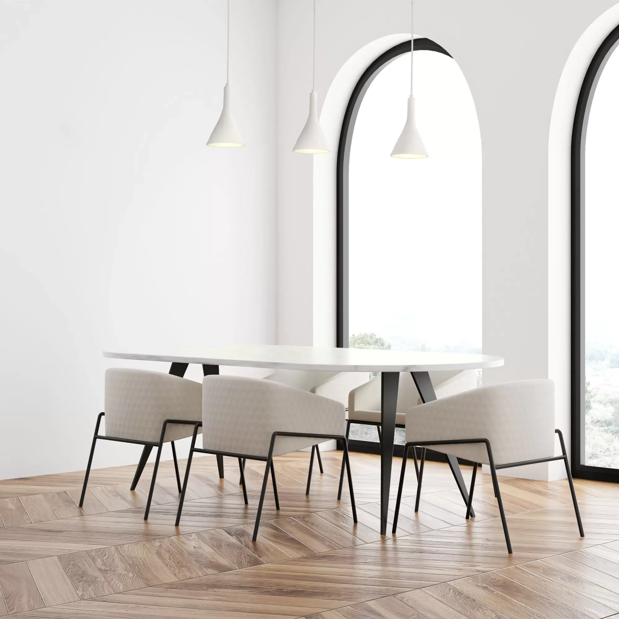 Illustration numéro 3 du produit Deckenleuchte aus Gips, weiß