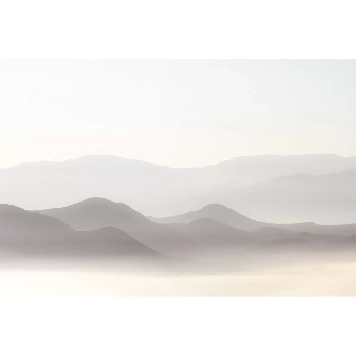 Illustration numéro 3 du produit Papier peint panoramique misty mountains beige 425x250cm