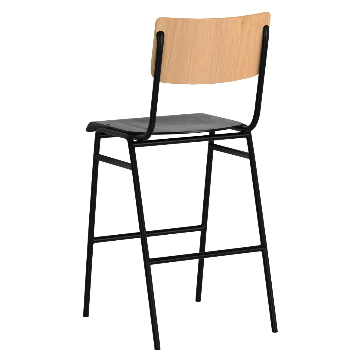 Illustration numéro 3 du produit Lot de 2 chaises pour îlot central 66 cm en bois clair et noir