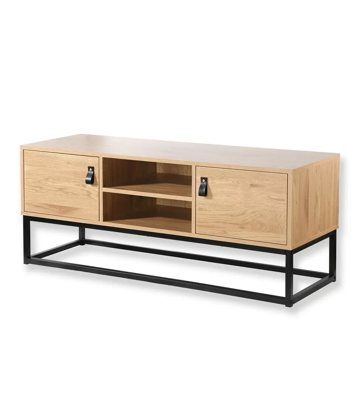 Illustration numéro 3 du produit Meuble TV Décor Chêne 2 Portes 2 Niches - L120 cm