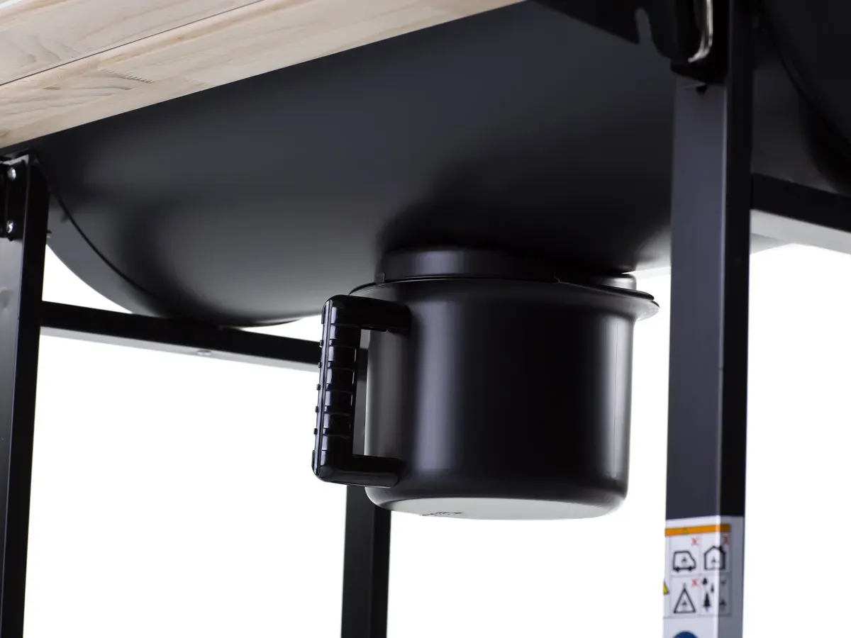 Illustration numéro 3 du produit Barbecue à charbon de bois en métal noir 95 x 63 x 105 cm