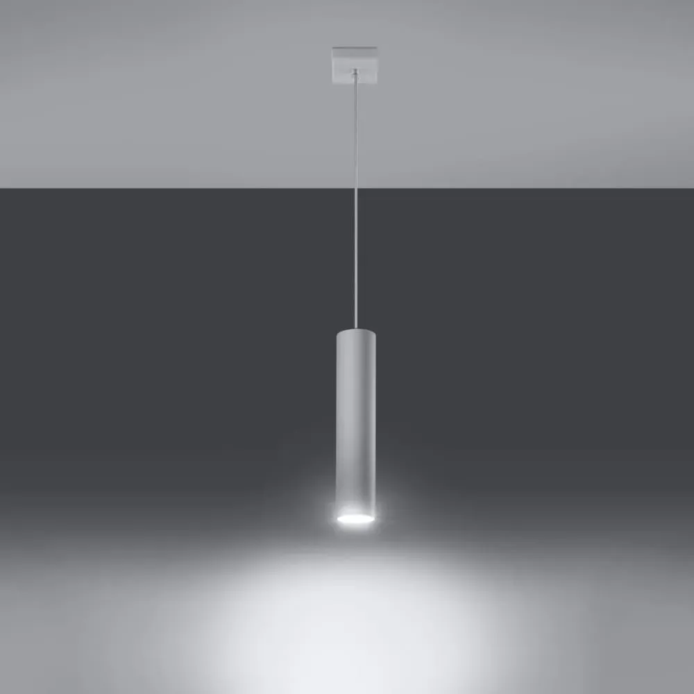 Illustration numéro 3 du produit Lampe suspendue acier blanc H 100 cm