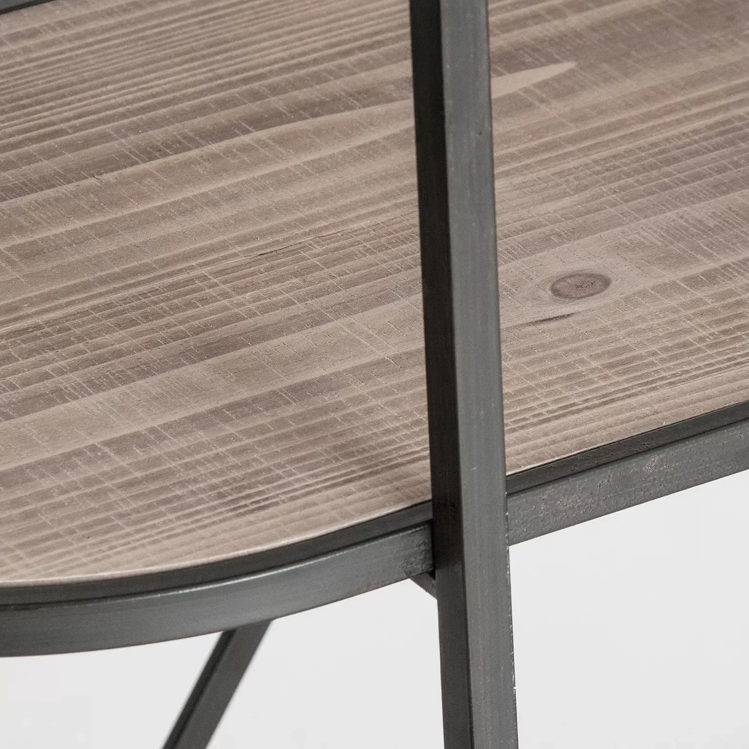 Illustration numéro 3 du produit Bibliothèque en fer marron 122x40x150 cm