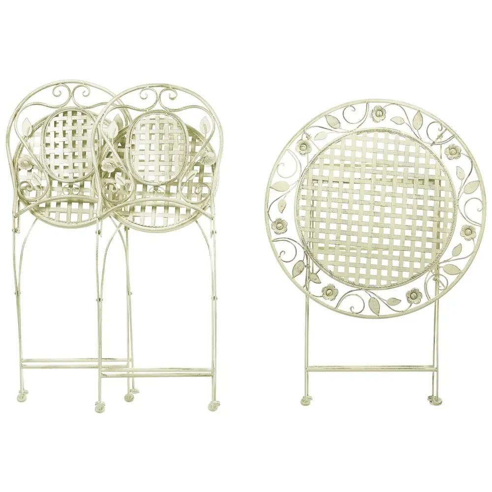 Illustration numéro 3 du produit Ensemble pour bistro pliant métal vert clair