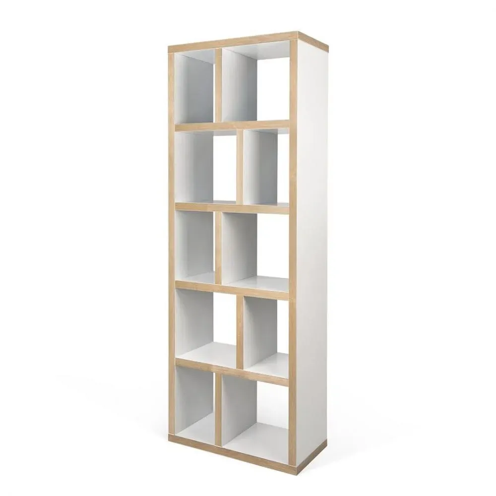 Illustration numéro 3 du produit Bibliothèque effet bois blanc laqué et multiplis