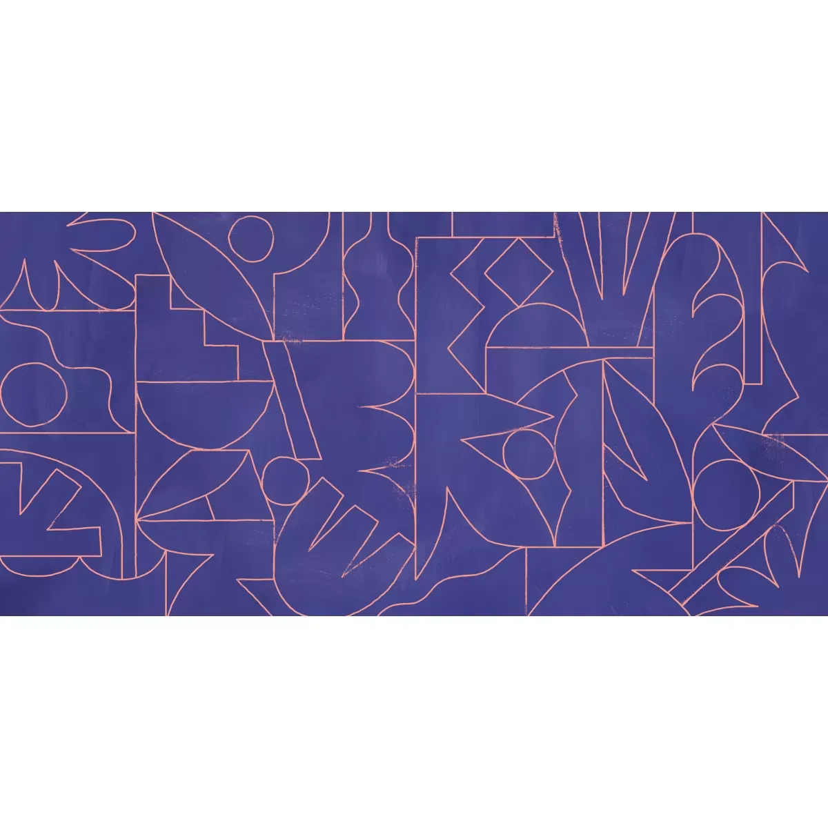 Illustration numéro 3 du produit Papier peint panoramique fragments bleu 425x250cm