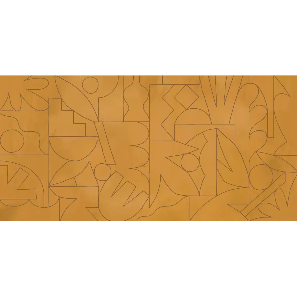 Illustration numéro 3 du produit Papier peint panoramique fragments jaune 510x250cm