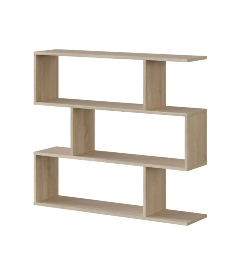 Illustration numéro 3 du produit Étagère basse de 3 niveaux L110 x H97cm - Marron